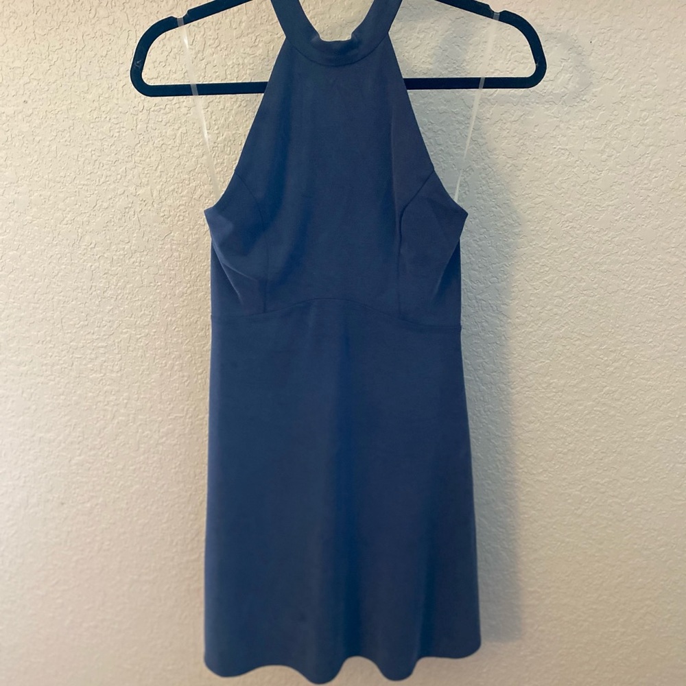 Navy Blue Halter Dress